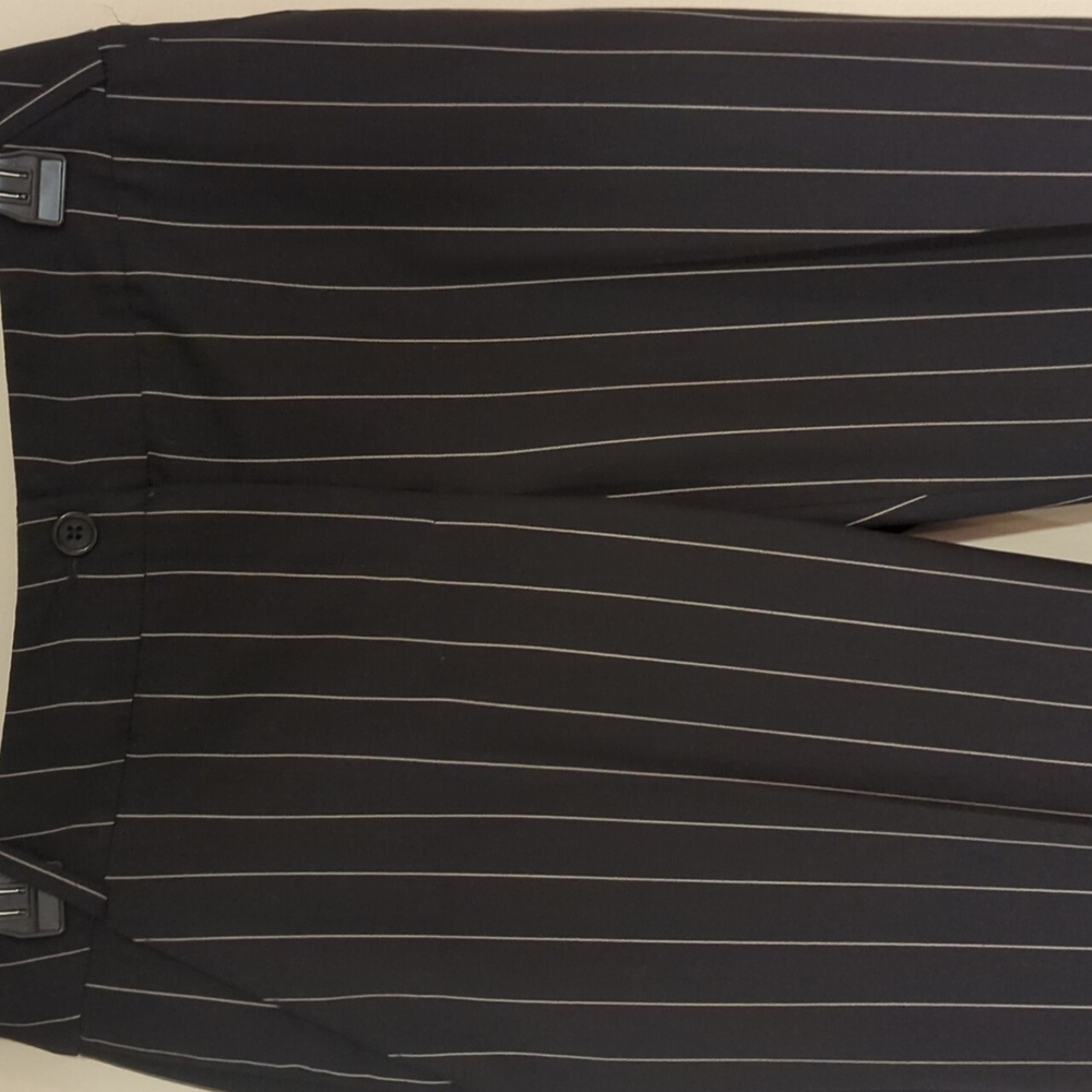 ARMANI women's black wide leg pinstripe pants, size 6 - Picture 1 of 8